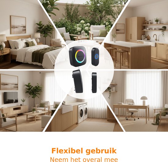 Smartwares by Tristar PD-4925 - Draadloze deurbel - Draadloze deurbel set - 150m Draadloos bereik - 16 Melodieën — afbeelding 4