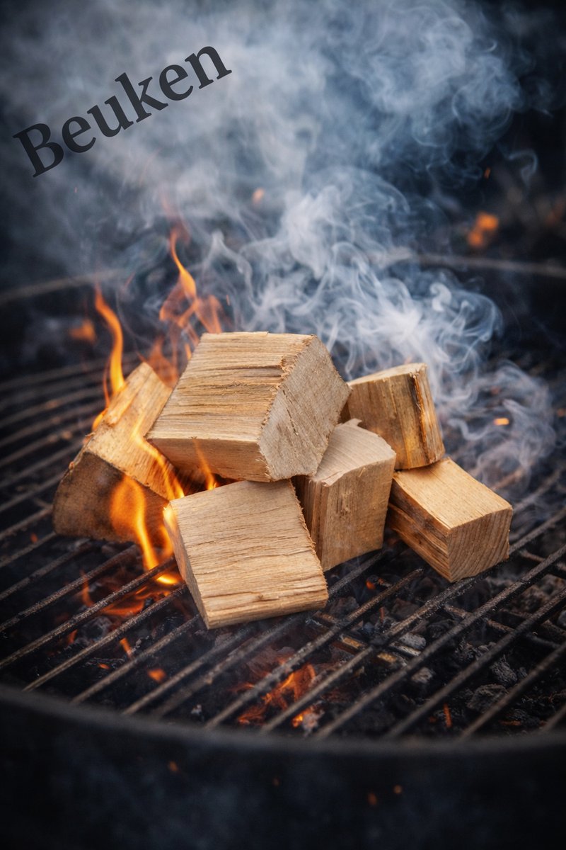 2 kg Beuken Chunks Rookhout – 100% Natuurlijk – Voor BBQ, Smoker en Kamado – Uit Eigen Zagerij