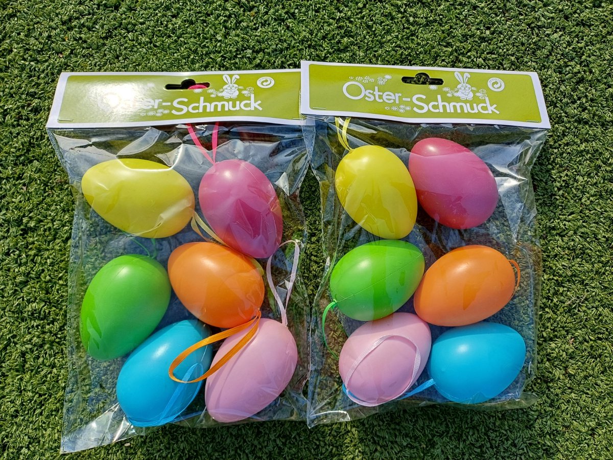 Pasen, paaseieren | 7 cm | set van 6 | pastelkleuren | decoratie