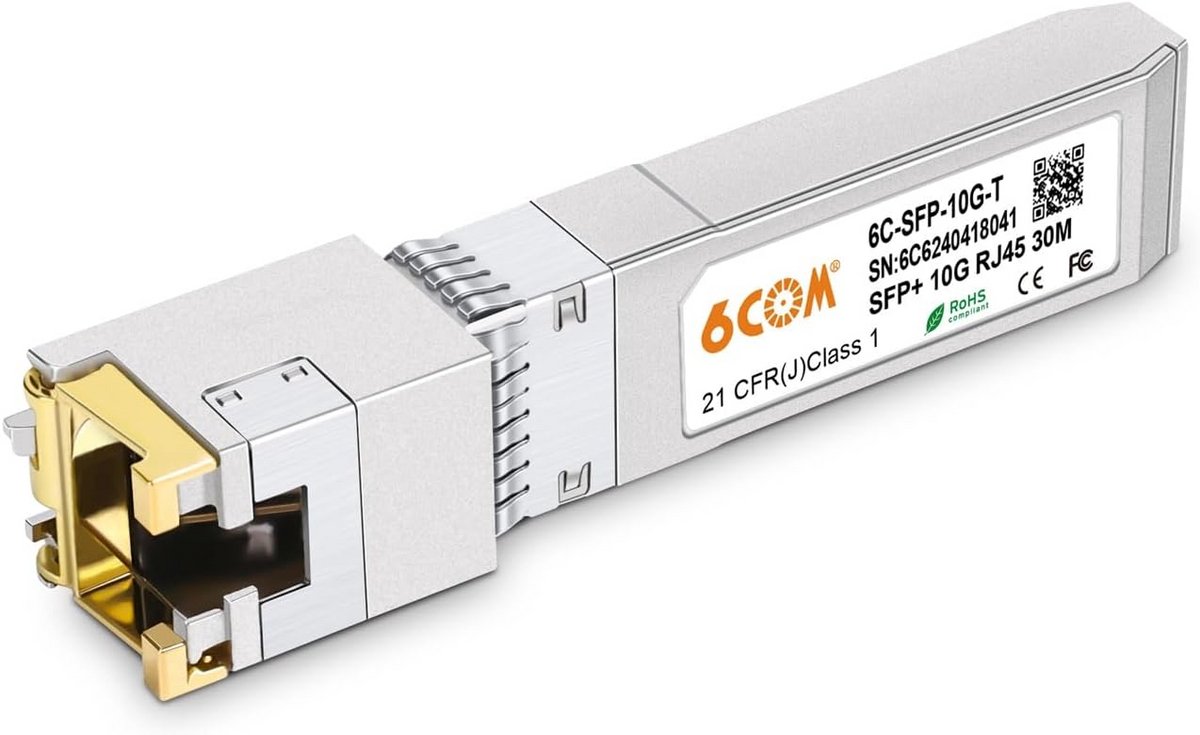 10GBase-T SFP+ naar RJ45 Koper Module 10G Netwerk Transceiver tot 30m Cat6a/7