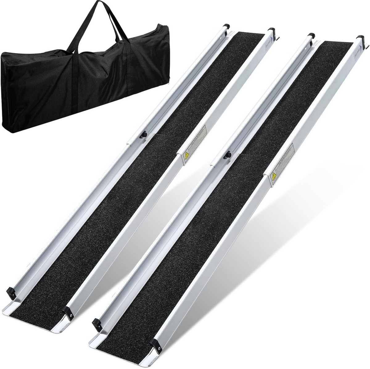 Set van 2 Telescopische Aluminium Rolstoelhellingen tot 300 kg - Opvouwbaar