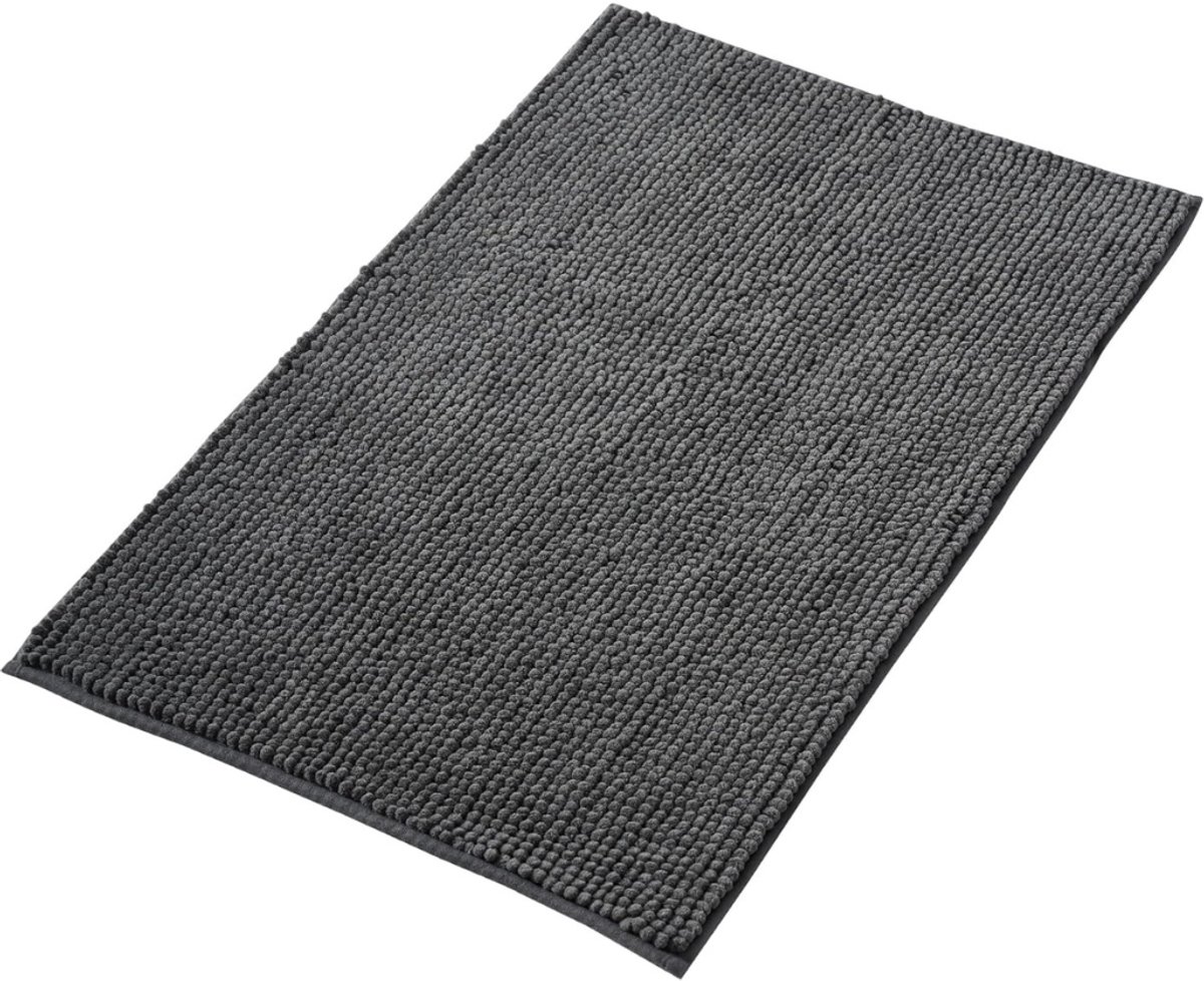 Badmat Anti-Slip - Super absorberend douchemat en wasbaar - Te combineren als badmat set - Voor badkamer, douche, bad of als WC mat - Donker Grijs - 40x60 cm