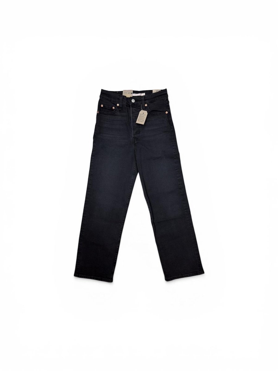 Levi’s Ribcage Straight Dames Broek W26 X L27 Zwart