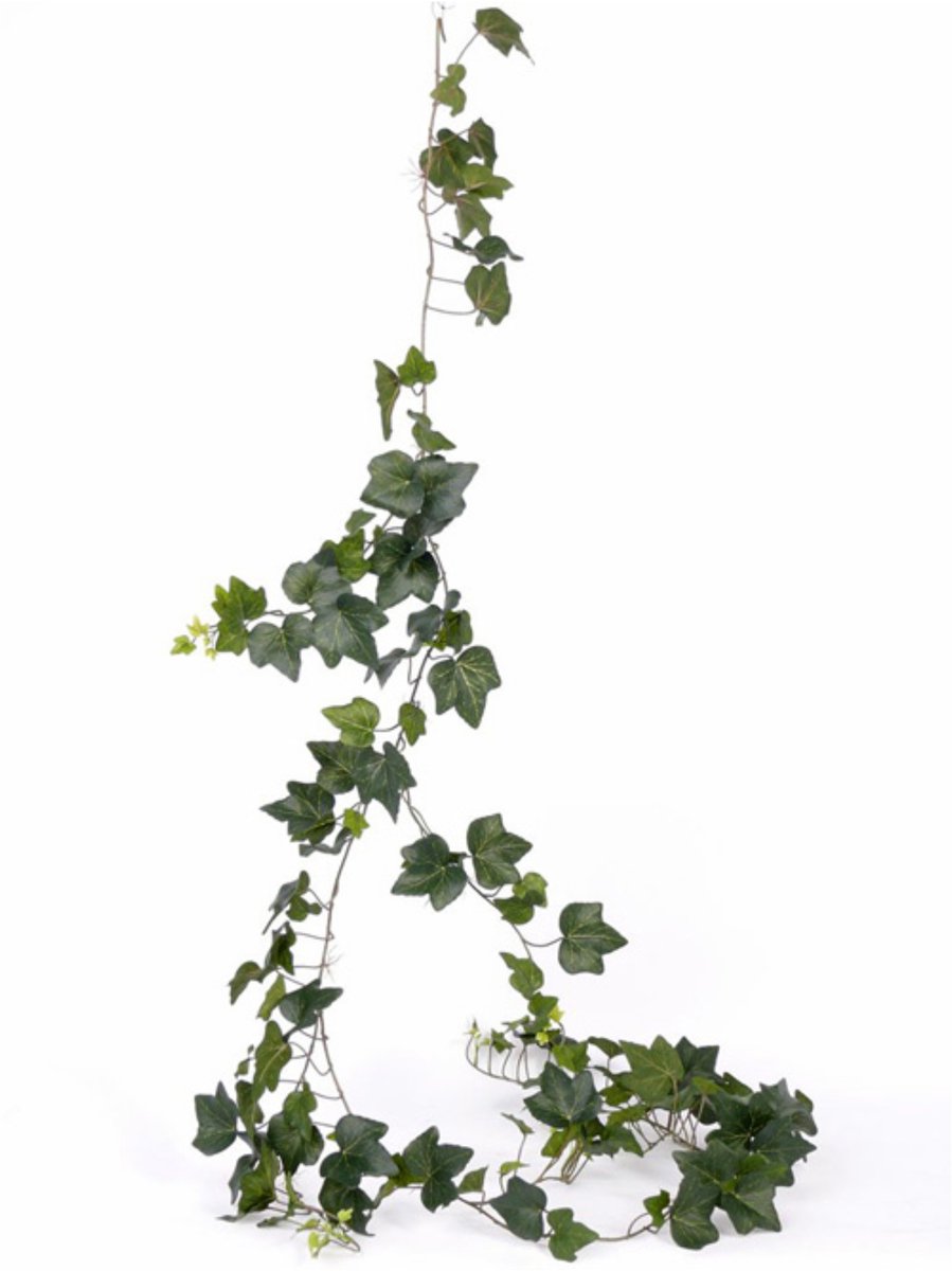 Kunstplant Hedera klimop - 205 cm - voor binnen - groene kunstplanten decoraties