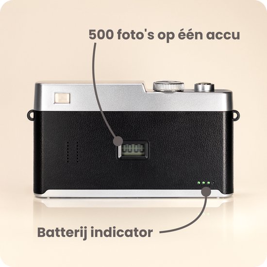 Campsnap Pro Digitale Camera - Schermvrije Retro Fotocamera - 16 Megapixel - 4 Ingebouwde Filters - 500 foto's - Minimalistisch Vintage Design - Met Xenon Flits - Oplaadbaar - 4GB - Zwart