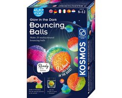 KOSMOS Bouncing Balls - Experimenteerset - Maak Je Eigen Stuiterballen - Inclusief Glow-in-the-Dark Effecten en Wiebeloogjes - Tot 20 Stuiterballen - STEM Speelgoed - Vanaf 8 Jaar