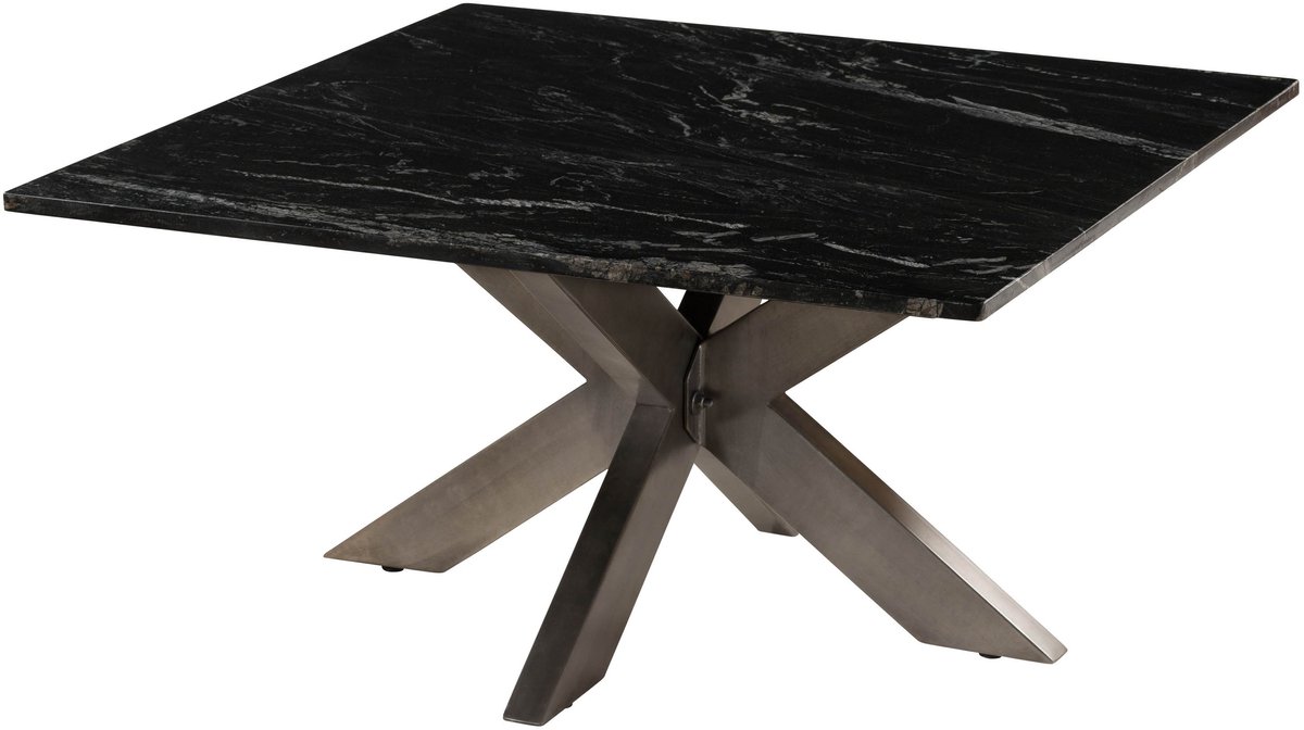 MASSIVMOEBEL24 .DE BARCELONA #406 salontafel zwart marmer 90x90 cm