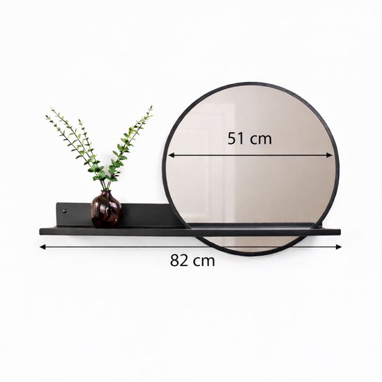 Par Bresi - Étagère murale Belvi avec miroir noir