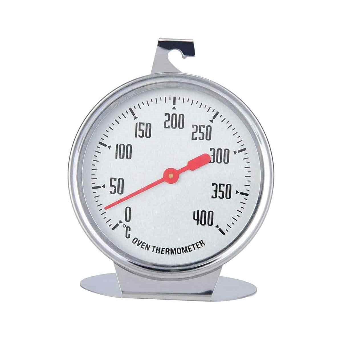 Ynkkvre -Thermometer - Oventhermometer - Oventhermometer van roestvrij staal - Geschikt voor conventionele ovens, broodroosterovens, grills en rookovens - Zilver