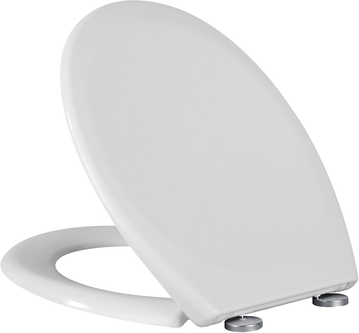 Cecipa WC bril - Toiletbril met deksel - Soft Close - Easy Clean functie - Duroplast - Fix-Clip bevestiging in RVS - Antibacterieel - Wit