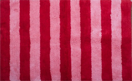 Kitsch Kitchen badmat gestreept roze/rood
