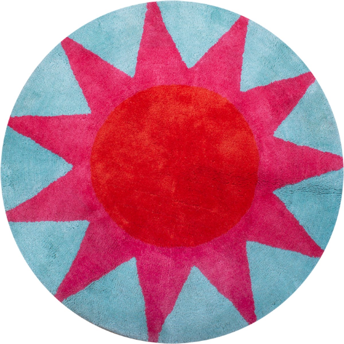 Kitsch Kitchen badmat soleil rond blauw