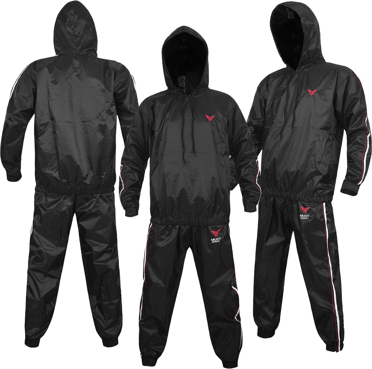Saunapak Hoodie voor gymtraining en fitnesstraining, niet-scheurende zweetpakken voor mannen, vrouwen, gewichtsverlies, afslankoefeningen, gewichtheffen, hardlopen, joggen. Sauna Suit. Sweat Suit for fitness n training
