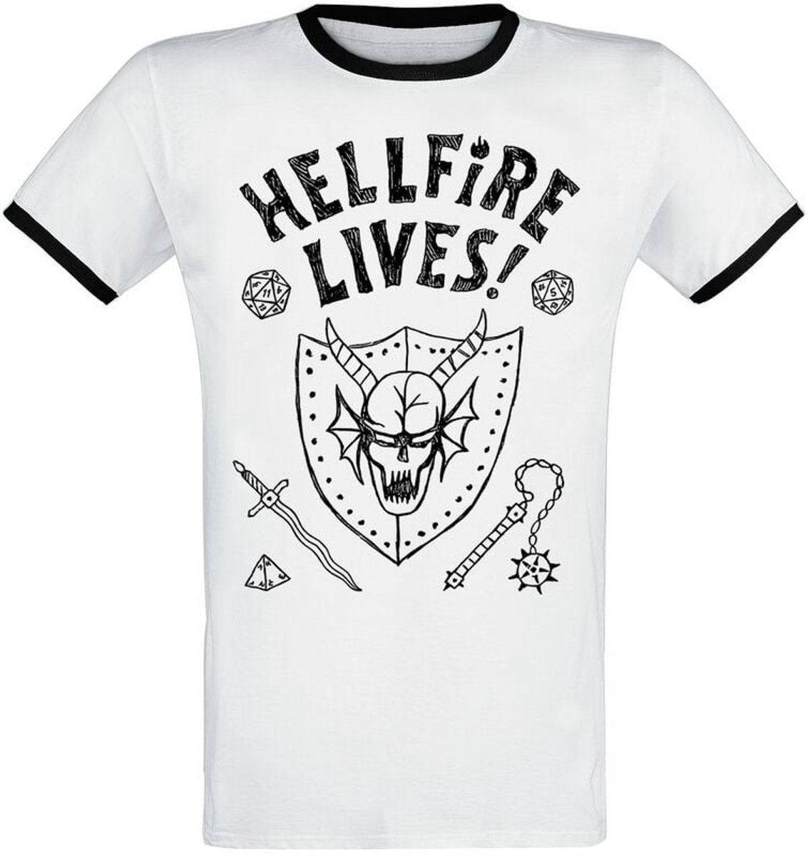 Stranger Things Season 5 - Hellfire Lives! Heren T-shirt - meerkleurig - 3XL