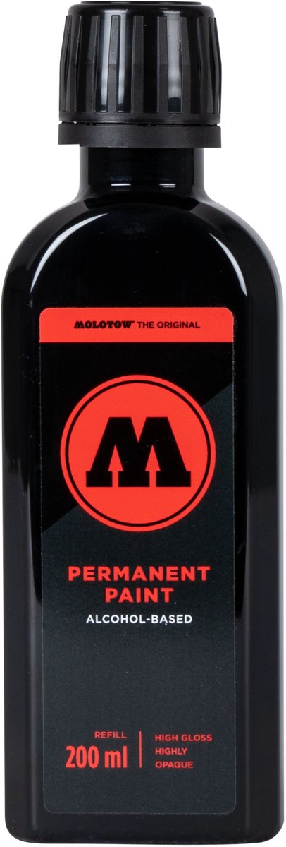 Molotow Permanent Paint - navul verf - 200ml - signal black