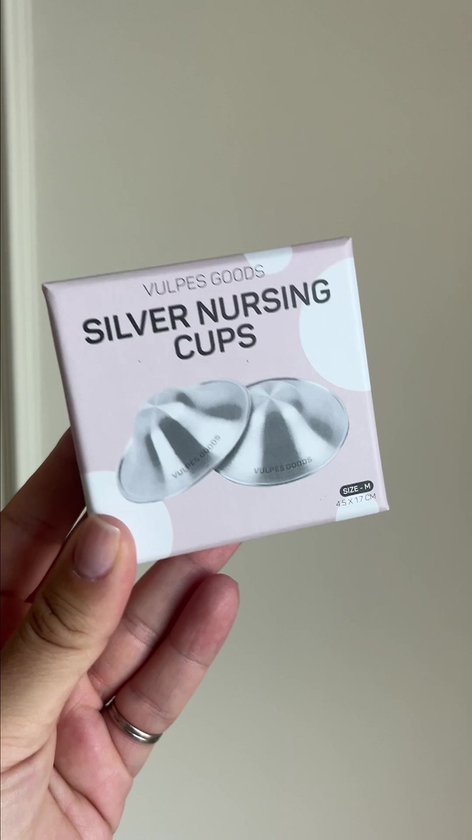Vulpes Goods® Babycare Zilveren Tepelkapjes – Nursing Cups - 999 Puur Zilver – Hypoallergeen & Herbruikbaar – Tepelbeschermers voor Borstvoeding – Maat M – Incl. Opbergetui