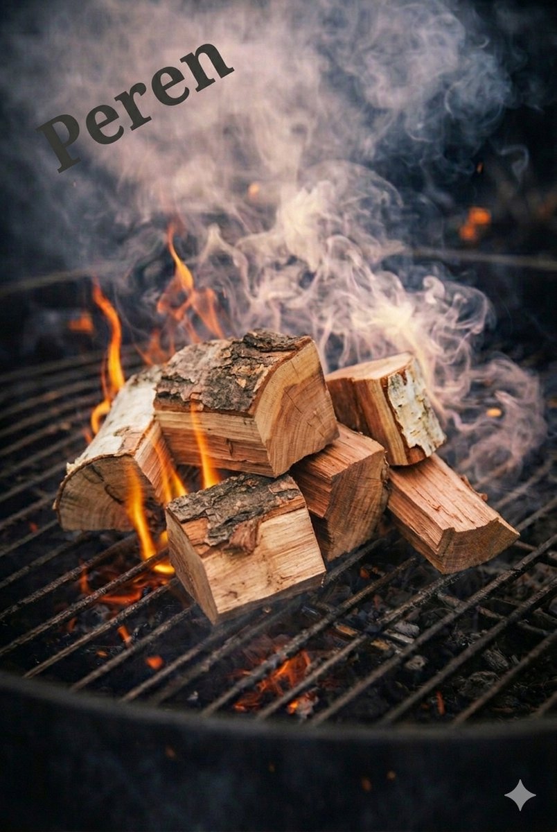 7.5 kg Peren Rookhout Chunks voor BBQ en Kamado – Fruitboom Rookhout Smoker
