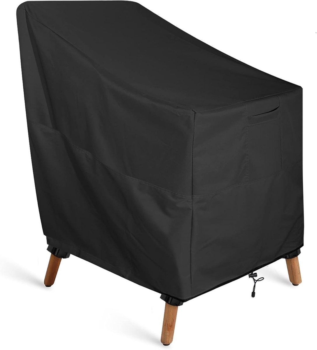 Famanu Premium terrasstoelhoes - heavy duty - waterdicht en weerbestendig - duurzaam materiaal - beschermt tuinmeubilair tegen regen - zonlicht - vuil en andere weersinvloeden zwart