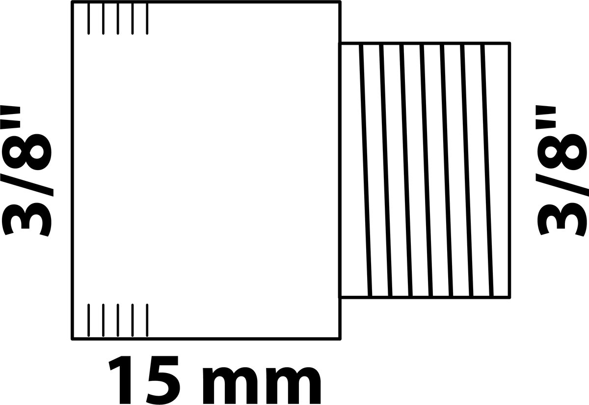 KIRCHHOFF MS kraan verlengstuk, chroom, 3/8" x 15 mm