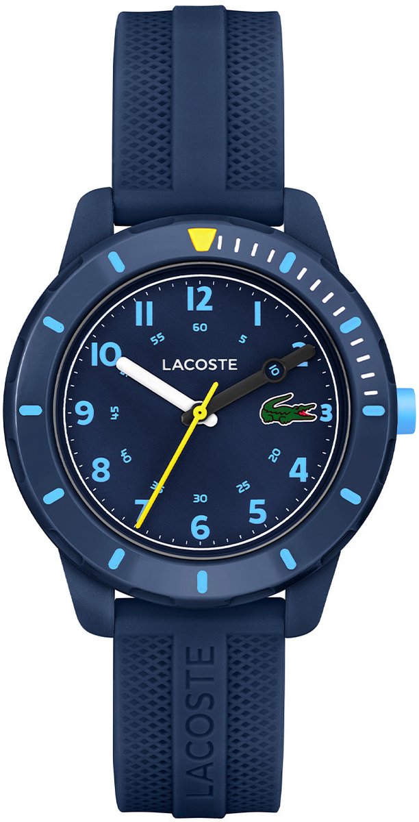 Lacoste LC2030053 Mini Tennis Staal Silic Blauw 34,5mm