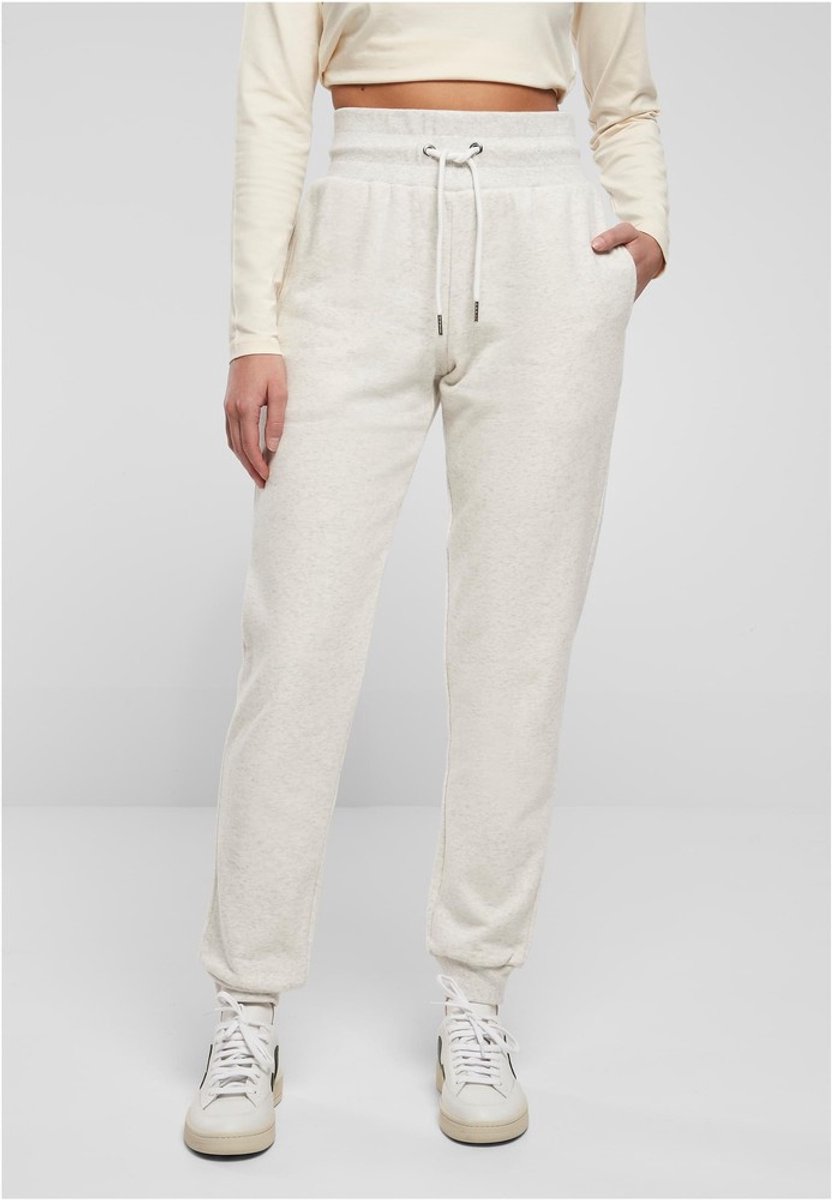 Urban Classics High Waist Color Melange Dames joggingbroek 5XL Grijs
