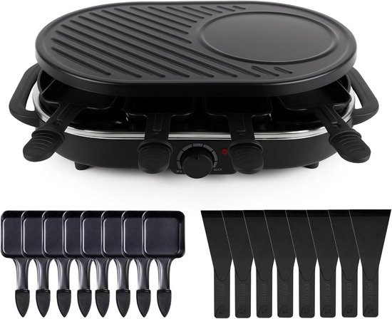 Bestron arg200bw raclette met natuurgrillsteen en grillplaat