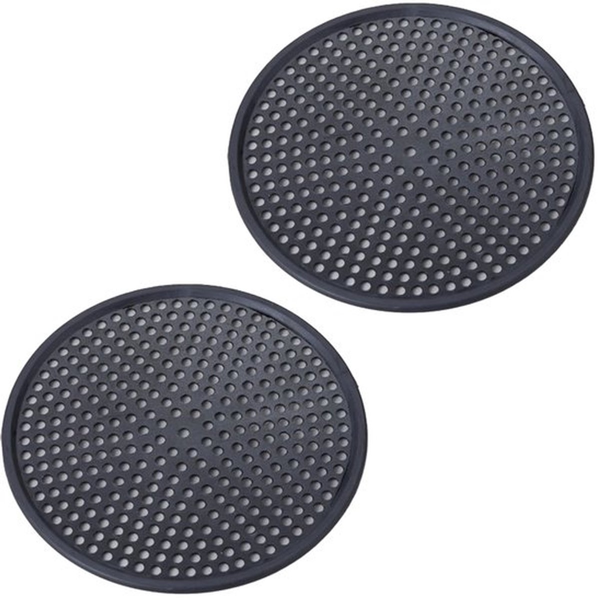 2-delige opvangbak voor haar in de douche - RVS douchegootsteen afvoerzeef, badhaarfilter, badkamervloerbeschermer met siliconen rand (zwart)