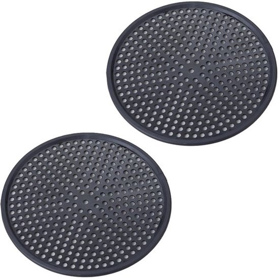 Bac à cheveux de douche 2 pièces - Grille de vidange de lavabo en acier inoxydable, filtre à cheveux de bain, protection de sol de salle de bain avec bord en silicone (noir)