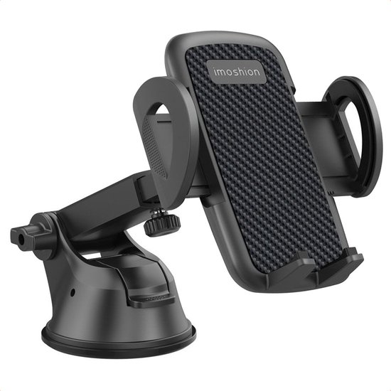 imoshion 2-in-1 Telefoonhouder Auto met Krachtige Zuignap voor Dashboard en Raam - Verstelbaar en 360° Draaibaar - GSM Houder - Universeel