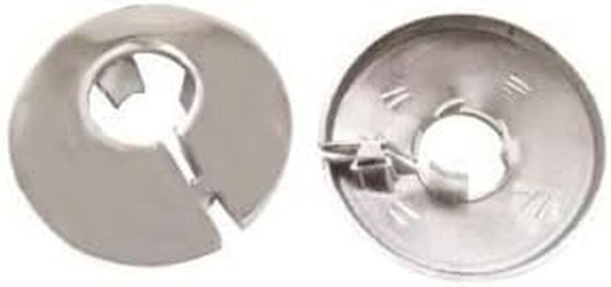 Set van 12 Chromen Radiator Pijpkragen 15mm - Afwerking voor Muurbevestiging