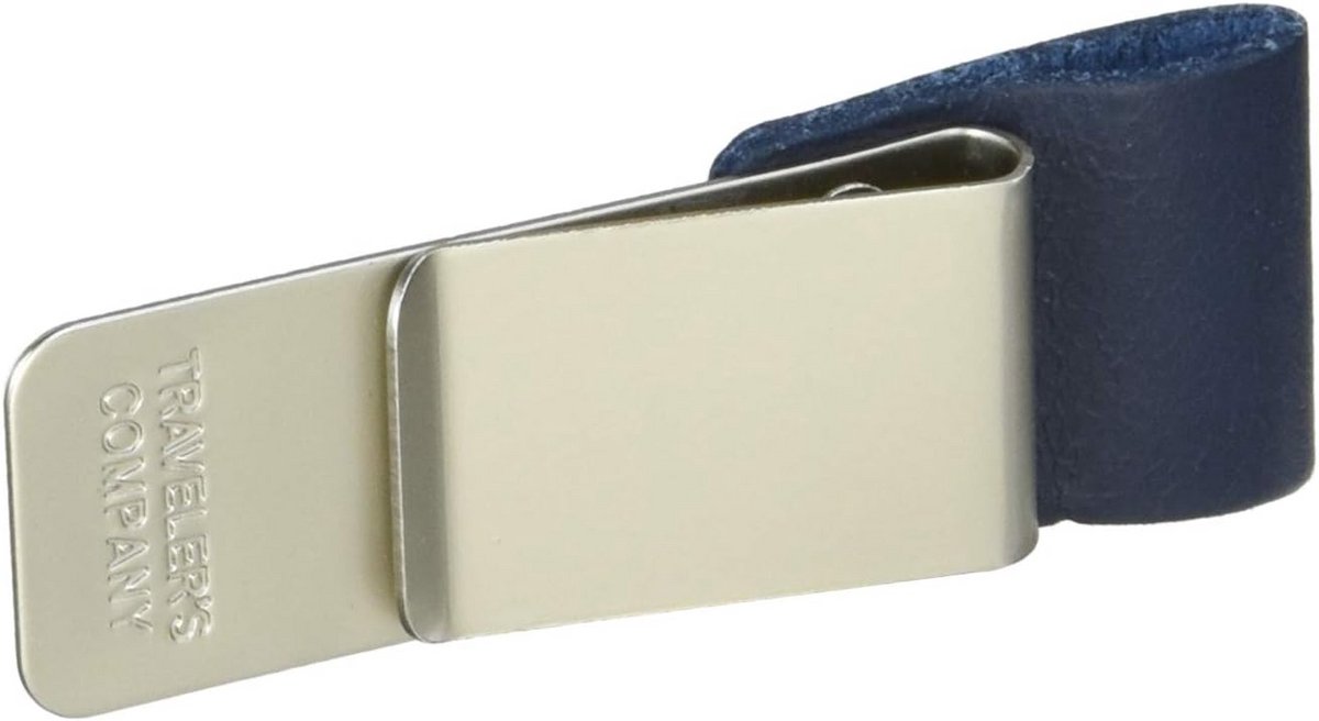 Luxe Penhouder Leer en Metaal voor Traveler's Notebook - Universele Pasvorm Blauw