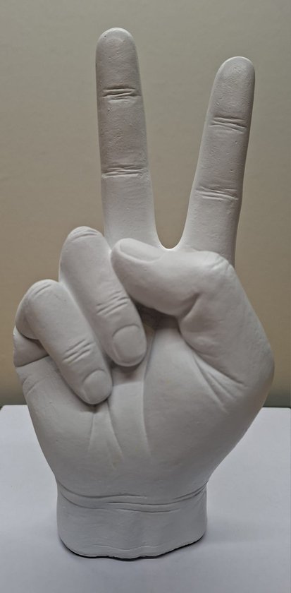 Hand Peace Beelden - 8 kleuren -wit - Losse beelden - Polyresin - Polystone - Wonen - Decoratie - Woondecoratie - Merchandise - Mancave