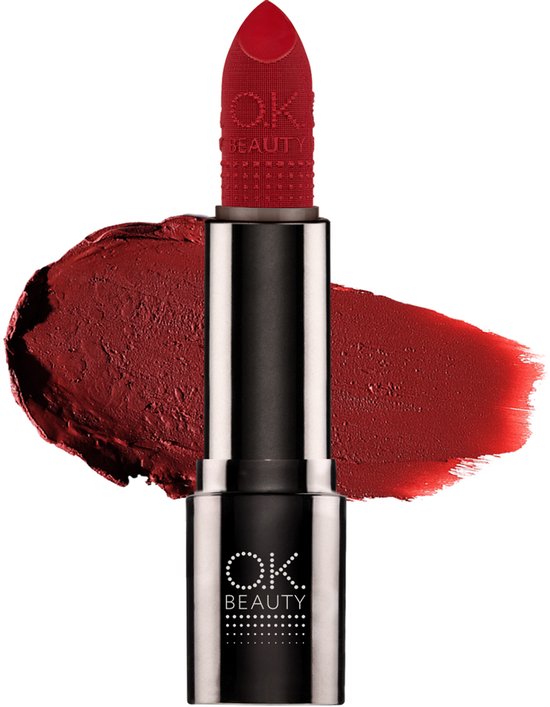Long Lasting Silk Matte Lipstick - Kleur Ruby Red – Hydraterende Lippenstift - Intense Kleur - Matte Finish - Langhoudend - OK Beauty