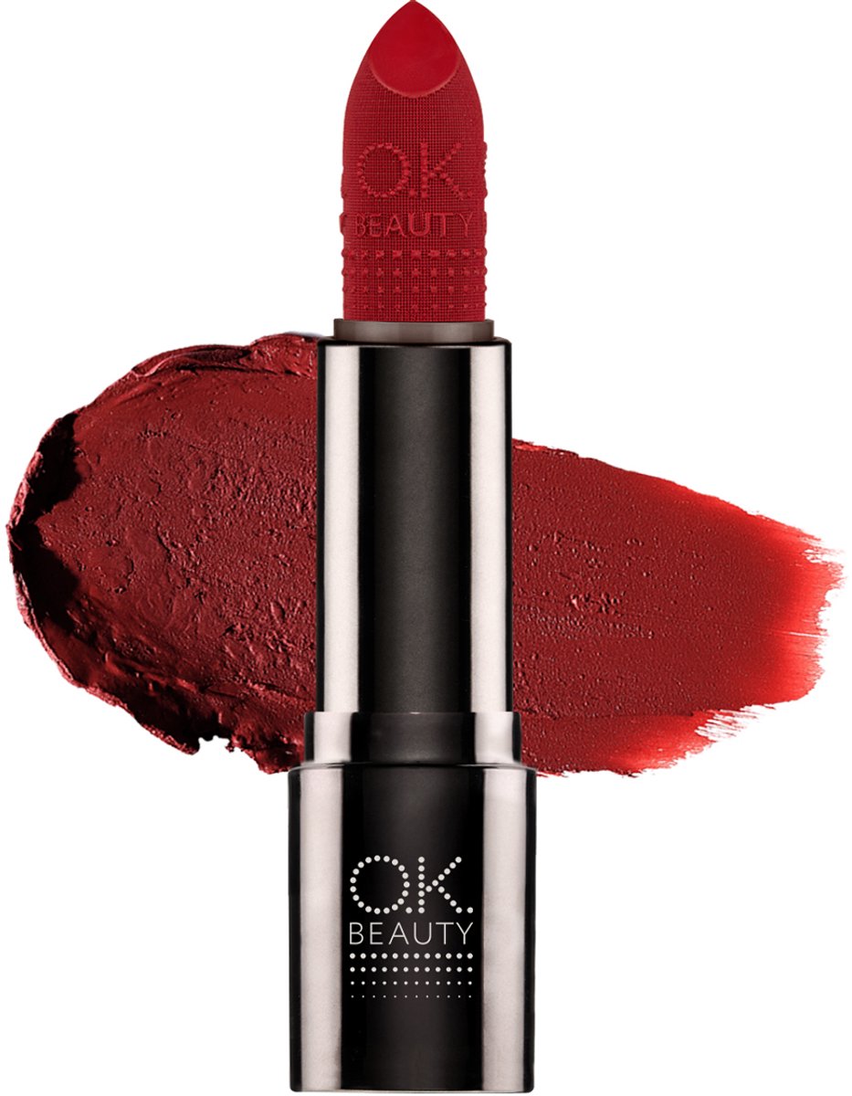 Long Lasting Silk Matte Lipstick - Kleur Ruby Red – Hydraterende Lippenstift - Intense Kleur - Matte Finish - Langhoudend - OK Beauty