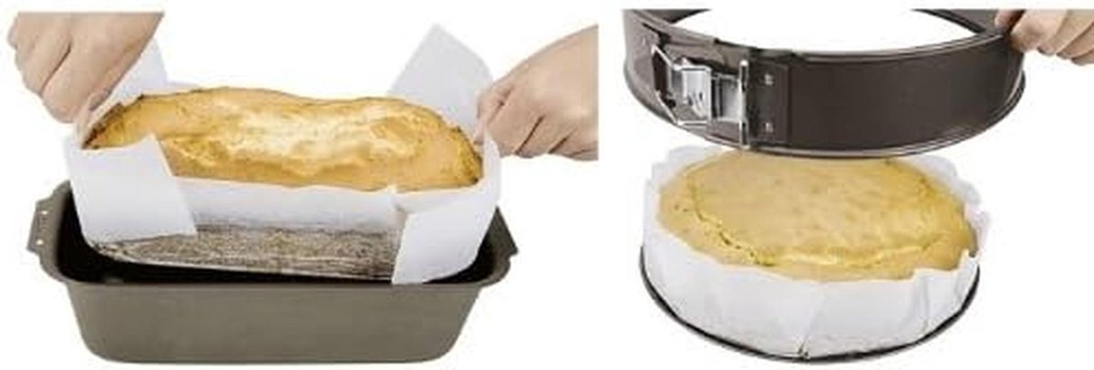 10x Vierkant Bakpapier voor Bakvormen, Hittebestendig tot 220°C
