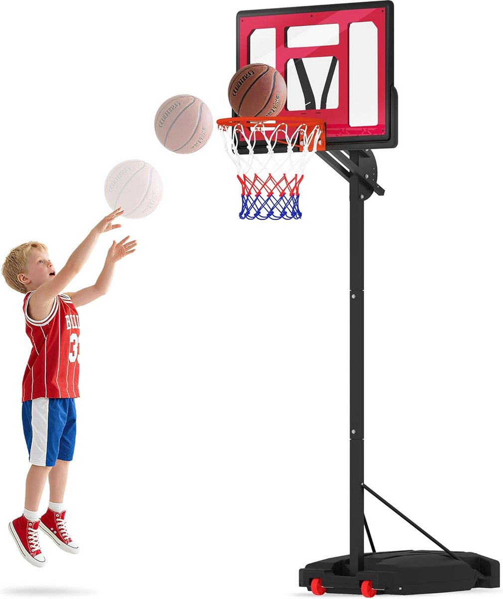 In hoogte Verstelbare Basketbalkorf voor Kinderen - Binnen en Buiten