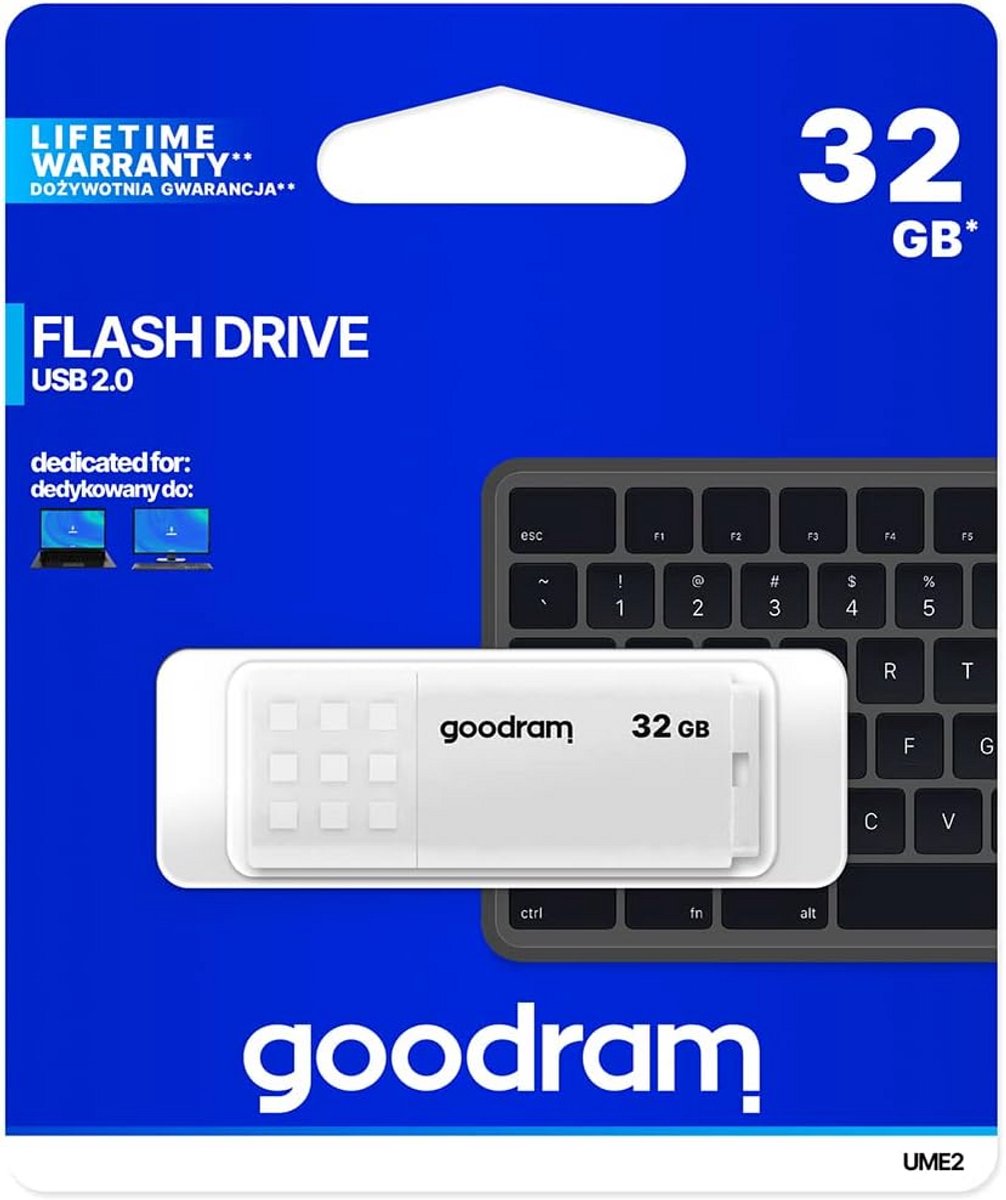 32GB USB 2.0 Geheugenstick Wit - Hoge Kwaliteit Flash Drive met Beschermkap