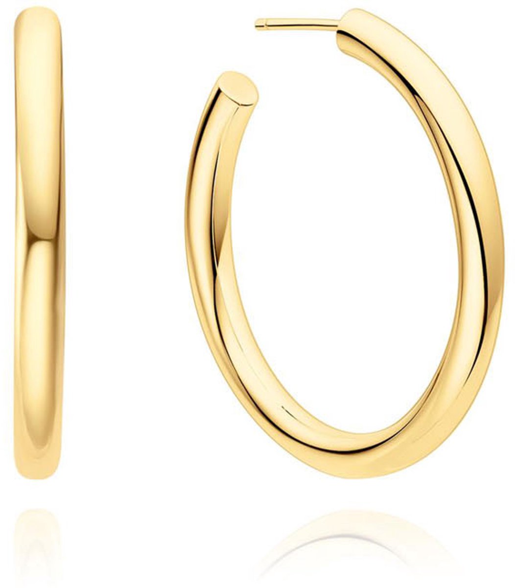 Gold Classic Large Hoop Earrings E