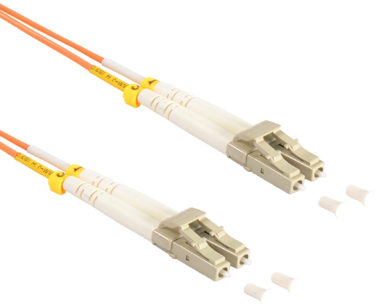 LC Duplex Optical Fiber Patch kabel - Multi Mode OM2 - oranje / LSZH - 2 meter