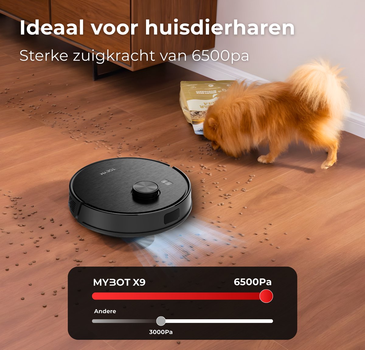 MYBOT X9 - Robotstofzuiger Met Dweilfunctie - 6500PA - afbeelding 3