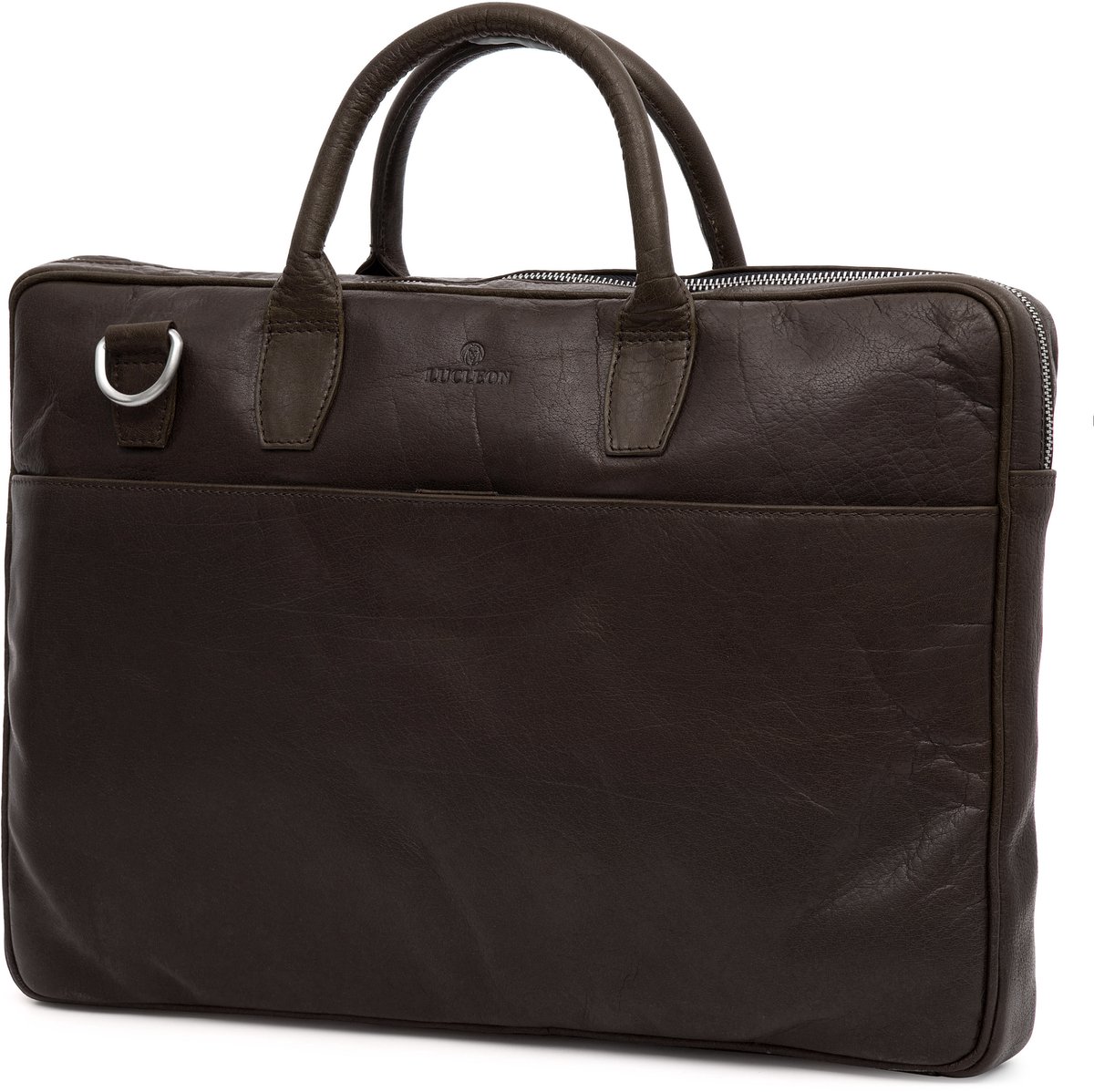 Montreal Dunne 15" Executive Bruine Leren Tas