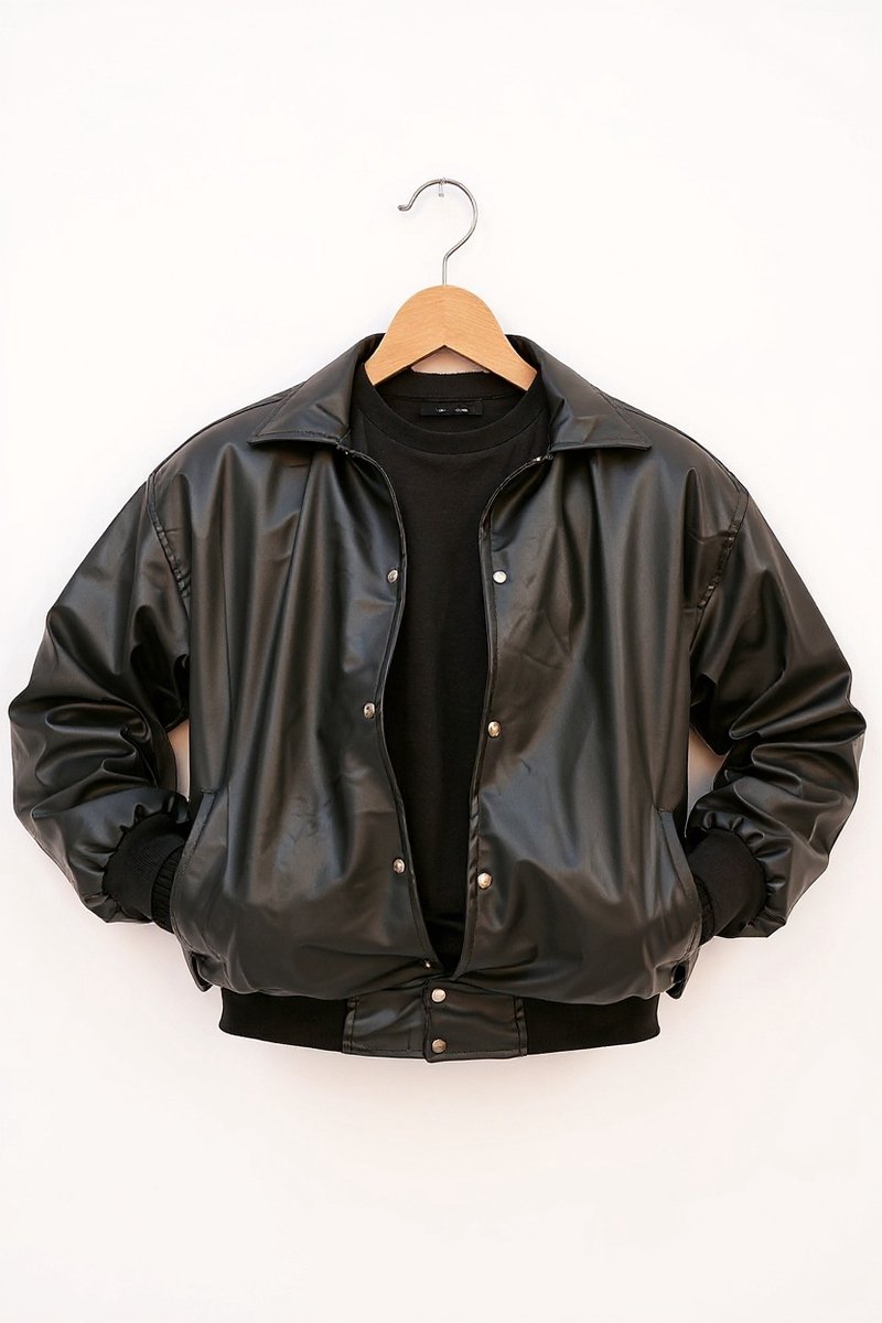 Retro Aviator Faux Leather Unisex Jas