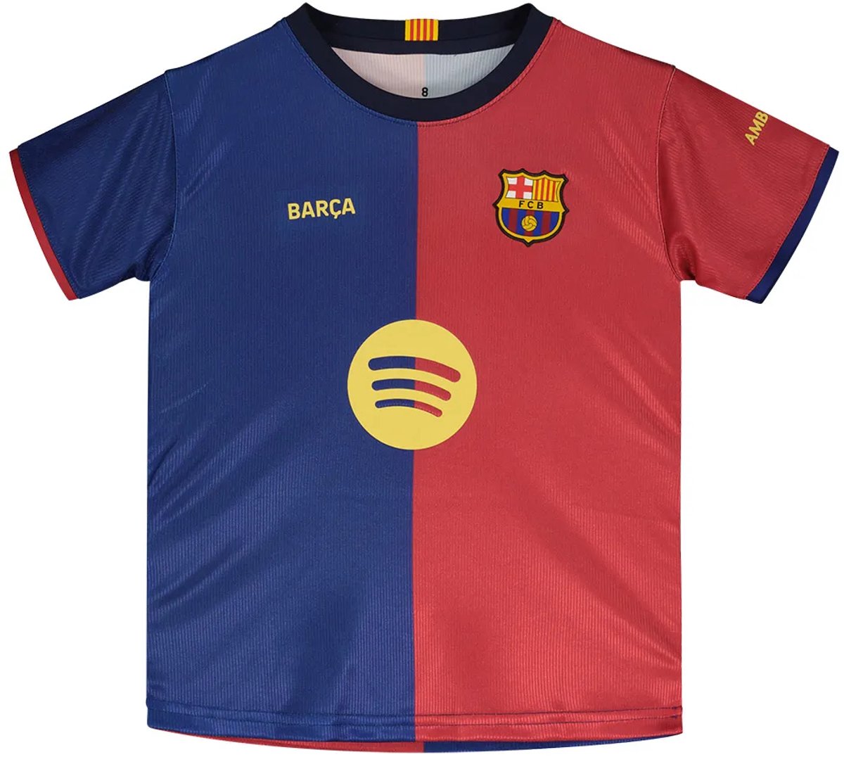 Fc Barcelona 24/25 27 Lamine Yamal Thuis Korte Mouw T-shirt Junior Rood 6 Years Jongens,Meisjes