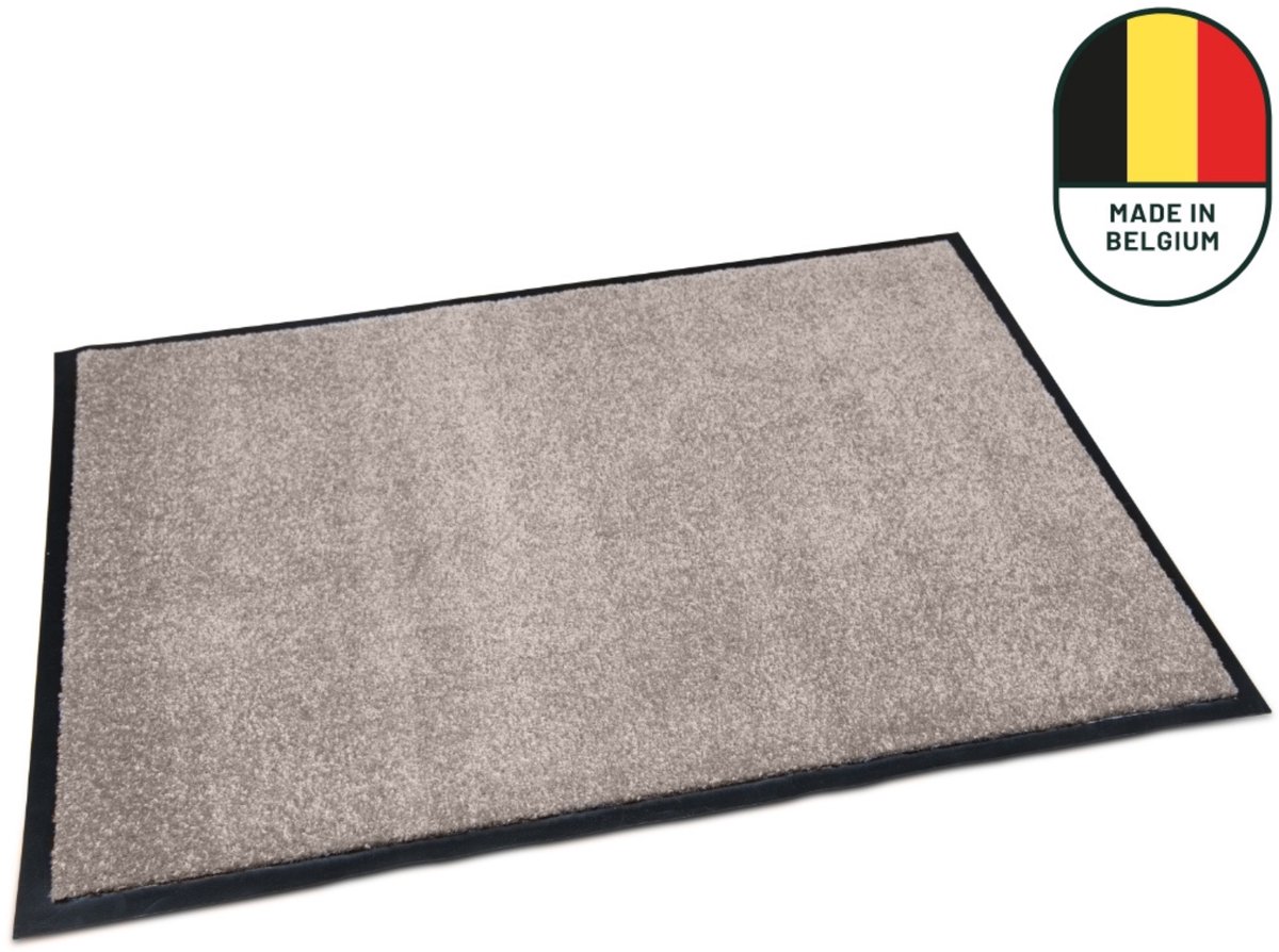 Studio M Deurmat - Deurmat Binnen - Droogloopmat - 60x80 cm - Color Pro - Beige - Schoonloopmat - Antislip Deurmat - Extra Sterk - Gemaakt in België