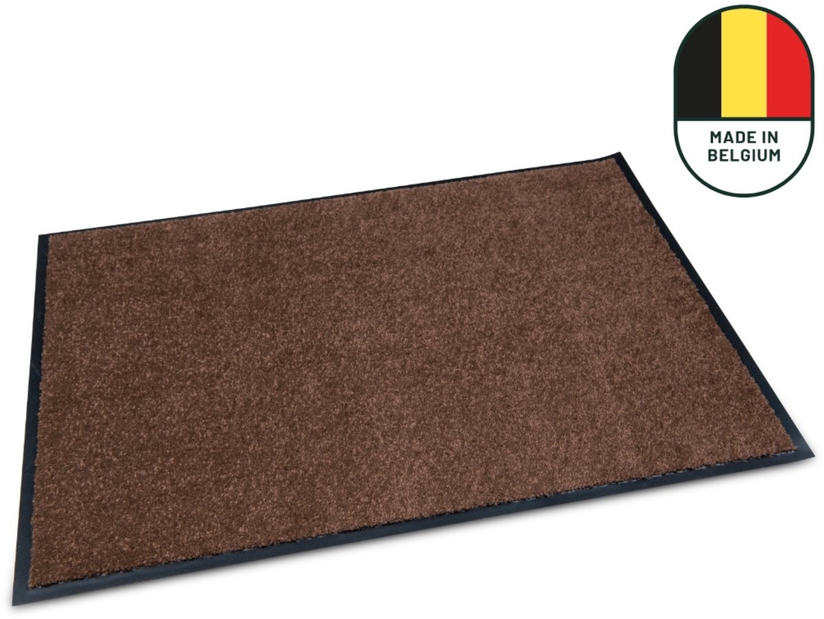 Studio M Deurmat - Deurmat Binnen - Droogloopmat - 40x60 cm - Color Pro - Bruin - Schoonloopmat - Antislip Deurmat - Extra Sterk - Gemaakt in België