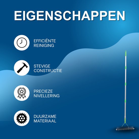 Hark - Multihark - Bladharken - Tuinhark - Voor Tuin & Grondonderhoud - Groen van Merkloos	 — afbeelding 2