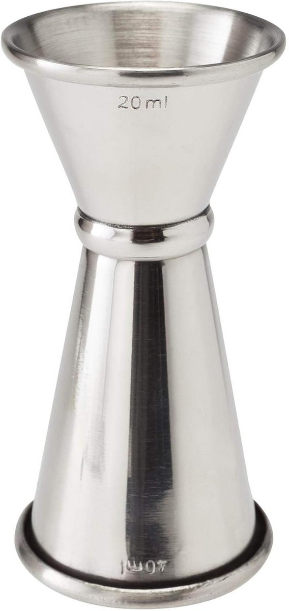Roestvrijstalen Cocktail Jigger Met Dubbele Maat (20ml/40ml)