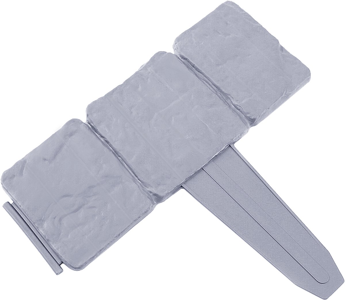 Aufun Kunststof gazonrand - 2,5 m - Steenpatroon - PP - 25x23x1 cm - Grijs - Voor gazon, tuinbed en maaierrand