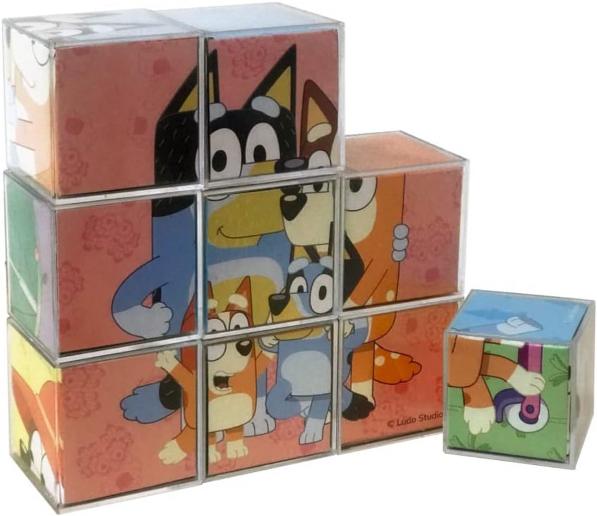 Blauwe Puzzel met 9 Dobbelstenen voor Jongens en Meisjes | Leerspel