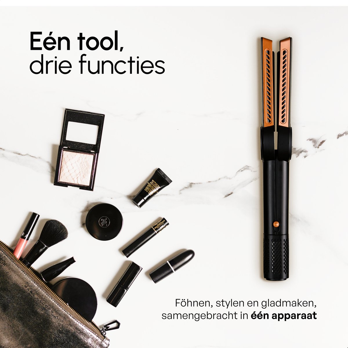 LETO Stijltang - Drogen en stijlen in 1 - Stoomstijltang - afbeelding 3